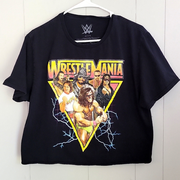 WWE Tops - WWE Black WrestleMania Crop Top